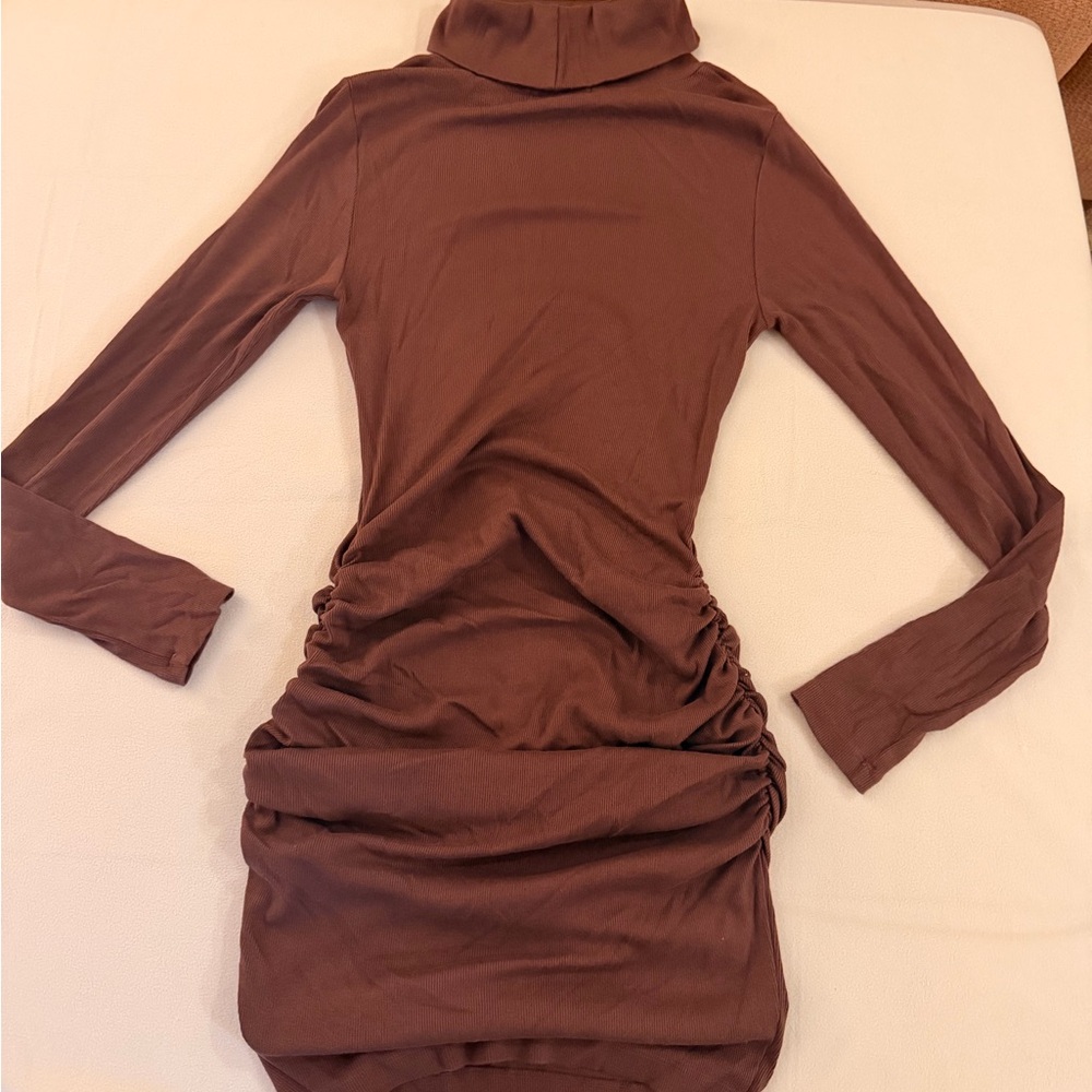 Michael Stars Velma Turtleneck Ribbed Dress